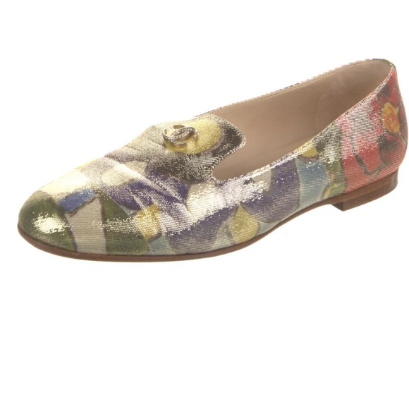 Chanel interlocking metallic loafers - Picture 4 of 5